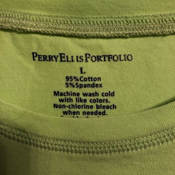 Perry Ellis‎ Portfolio T-Shirt (pajama) - Celery Green NWOT - Picture 6 of 6